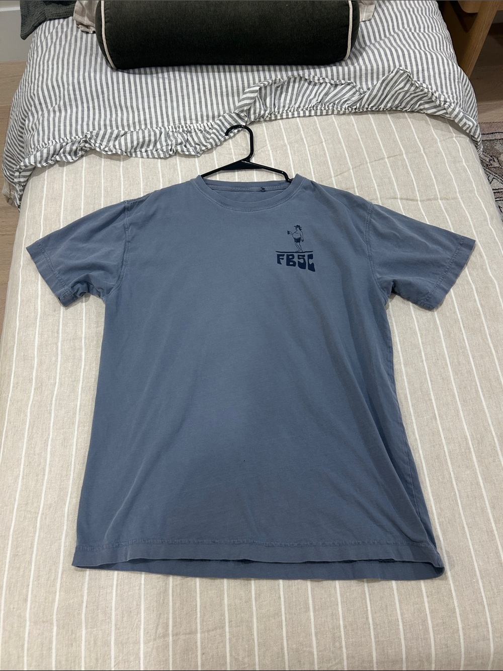 Short-Sleeve Crew Tee in Slate Blue